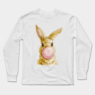 Kaninchen mit Kaugummi Long Sleeve T-Shirt